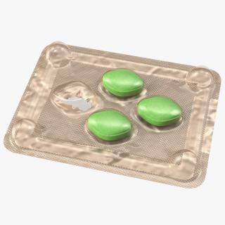 Pill Blister Pack Open 3D