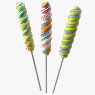 3D Three Mini Twist Lollypop Candy