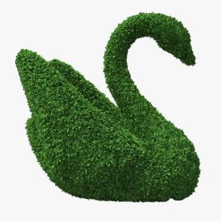 Swan Topiary Sculpture 3D