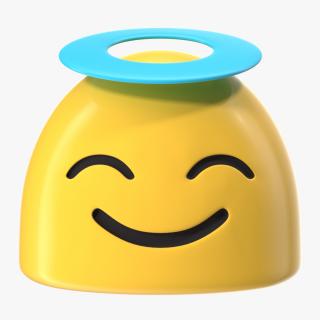 3D Halo Face Android Emoji model