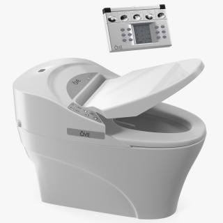 3D model Ove Decors 735H Bidet Smart Toilet with Remote Control Panel