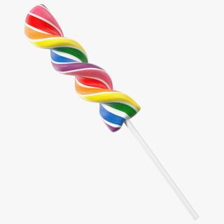 Rainbow Twist Lollipop 3D