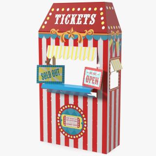 3D Ticket Booth Cardboard Stand model