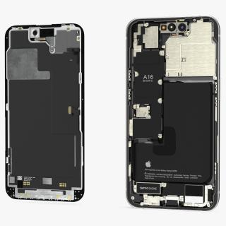 iPhone 14 Pro with Full Internal Structure 3D