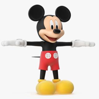 Mickey Mouse T-pose 3D model