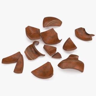 3D Clay Pot Fragments model