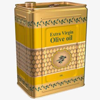 3D Olive Oil Tin Can 10L