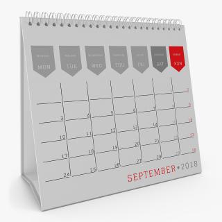 3D Desk Calendar 2018 model
