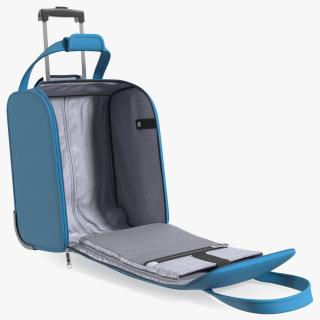 Blue Open Softshell Luggage 3D