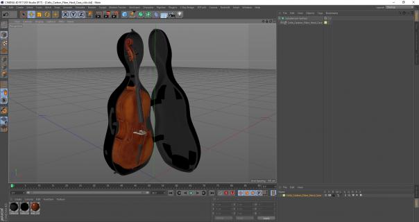 3D Cello Carbon Fiber Hard Case model
