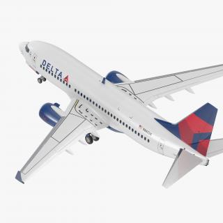 Boeing 737-700 Delta Air Lines Rigged 3D