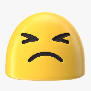 3D model Persevering Face Android Emoji