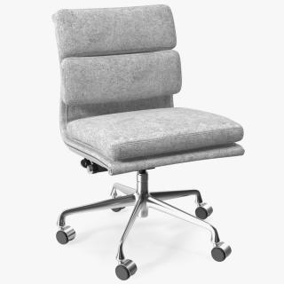Conference Chair with no Arms Grey 3D model