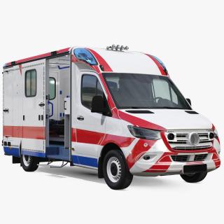 Ambulance Vehicle Rigged 3D model