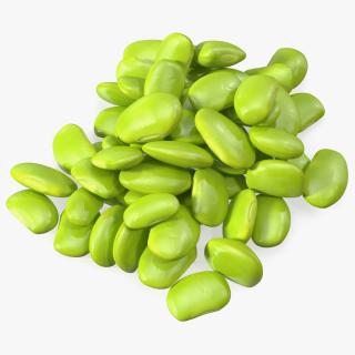 3D Bunch of Pile Green Soybeans model