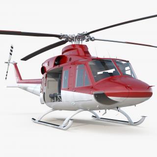 Bell 412 Medical Helicopter Rigged 3D model