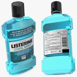 3D Listerine Cool Mint Antiseptic Mouthwash 1L model
