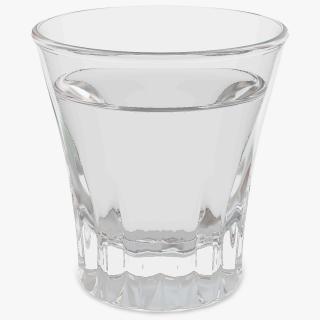 Faceted Glass of Vodka 3D