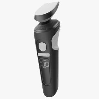 Electric Shaver with Trimmer Attachment 3D model