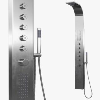 3D Thermostatic Shower Column With Jets