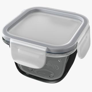 Glass Clip Lock Food Storage Container 180ml 3D model