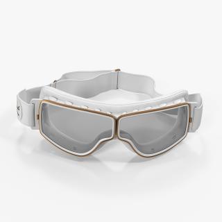 3D model Retro Pilot Goggles White
