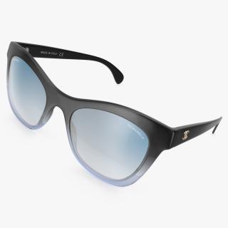 3D Butterfly Pearl Polarized Sunglasses Blue