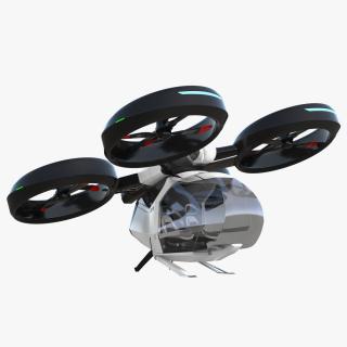 3D SciFi Futuristic Passenger Drone Rigged for Cinema 4D model