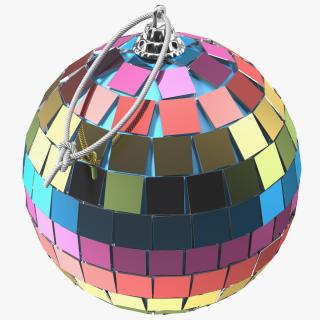 Christmas Tree Disco Ball Small Colored 3D model