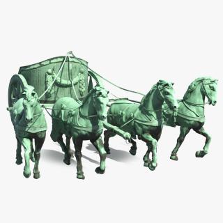 3D Quadriga Chariot Statue model