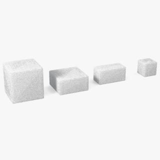 3D Cubic White Sugar Set