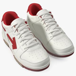 Sports Sneakers Off White Red 3D model
