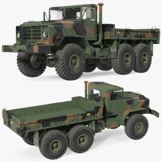 3D M939 Military Cargo Truck Green