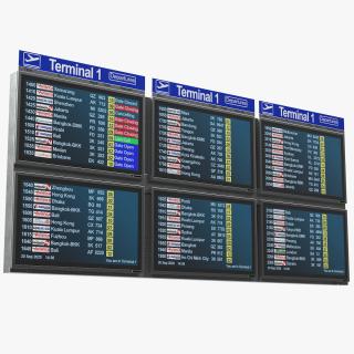 3D Flight Information Display System model