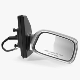 Passenger Side Car Mirror Silver 3D