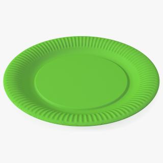 Green Paper Plate 3D