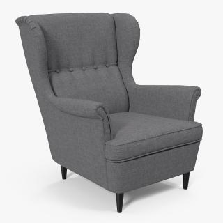 3D Grey Cloth Chair