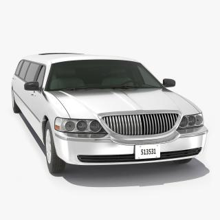 Limousine Generic White Simple Interior 3D model