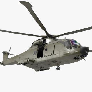 3D Medium Lift Military Helicopter Rigged model
