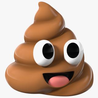 3D model Poop Emoji Smile Big Eyes