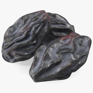 Black Dry Raisins 3D