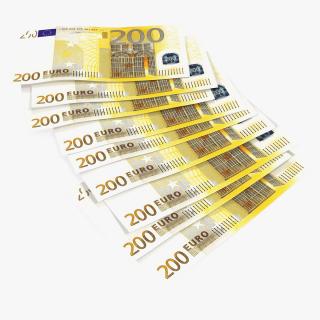 3D Paper Banknotes Euro 200 Bundle