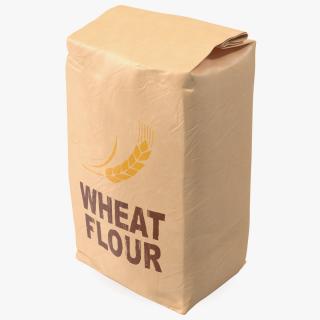 3D Wheat Flour Brown Paper Bag 2lb