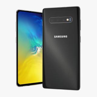 Black Samsung Galaxy S10 Plus 3D model
