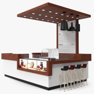 3D Empty Coffee Kiosk model