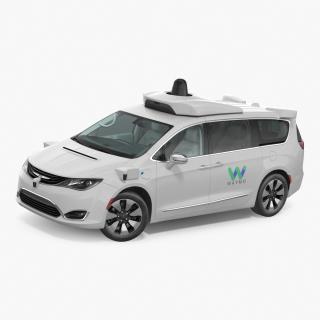 3D Self Driving Minivan Waymo NAIAS 3 Rigged