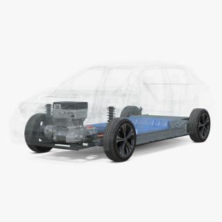 3D model Nissan Leaf 2019 Engine System