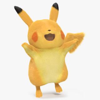 Happy Pikachu Character Fur 3D