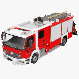 3D Modern Fire Truck Rigged for Maya model
