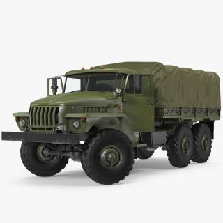 3D URAL 4320 Truck Off Road 6x6 Vehicle Rigged model